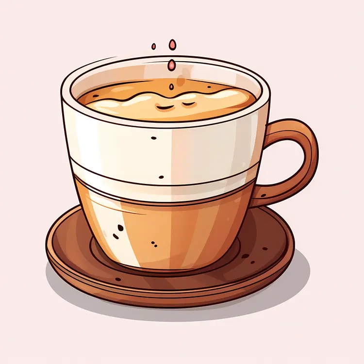 Cute Coffee Cup with Saucer