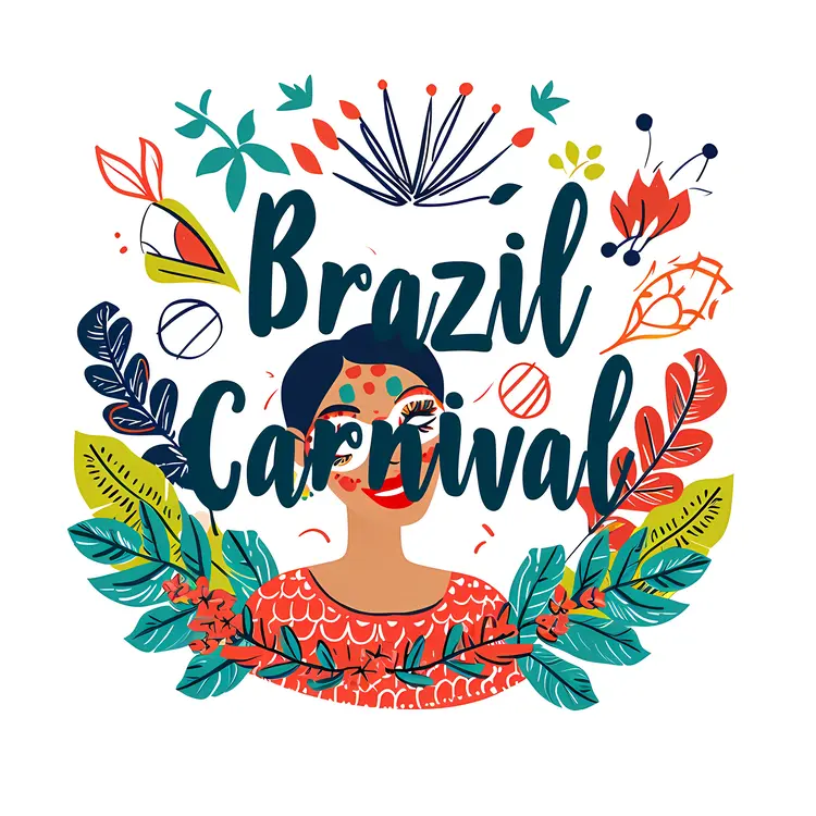 Brazil Carnival with Festive Woman
