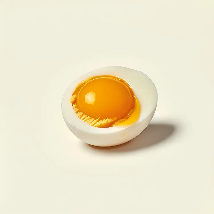Half Boiled Egg with Firm Yolk