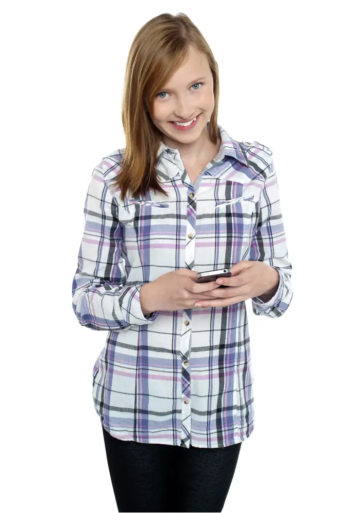 Woman Texting on Phone