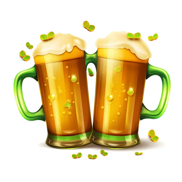 Two Beer Mugs for St. Patrick's Day