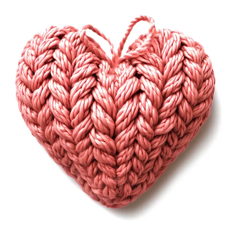 Pink Knitted Heart