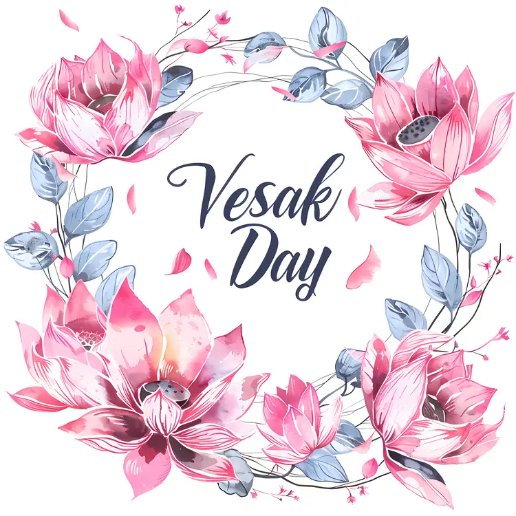 Vesak Day Celebration with Lotus Flowers