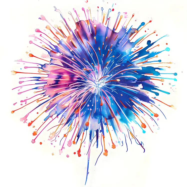 Blue Firework Explosion