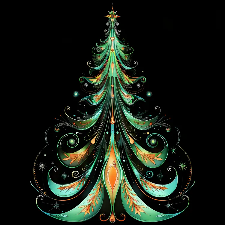 Decorative Christmas Tree with Ornaments