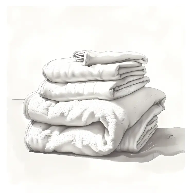 Stack of White Blankets