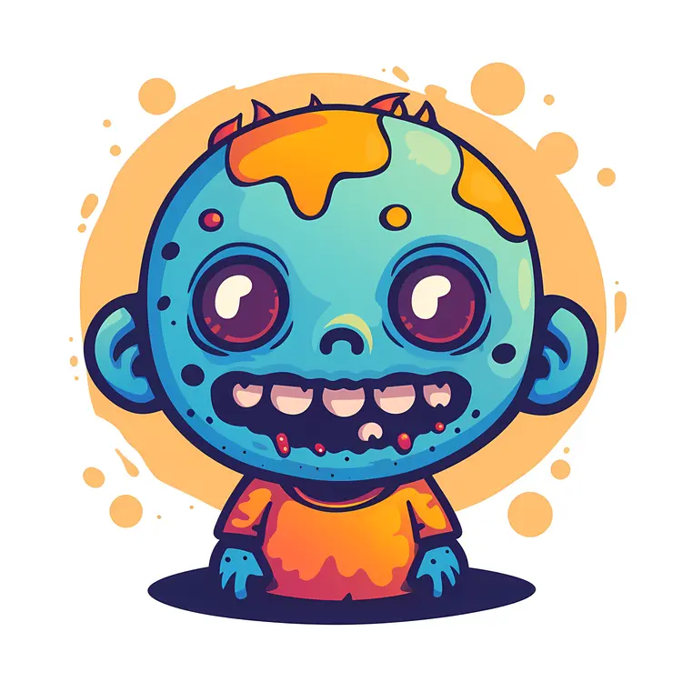Adorable Cute Zombie Cartoon