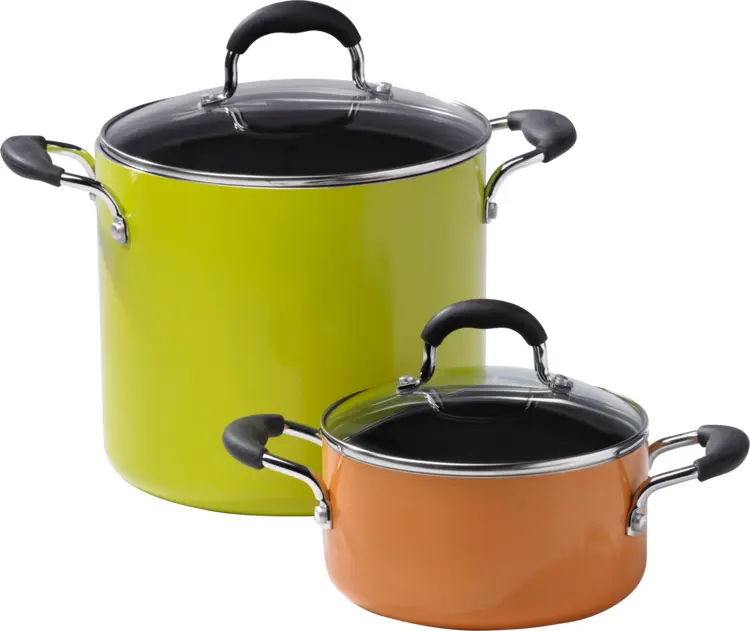 Colorful Pots with Lids