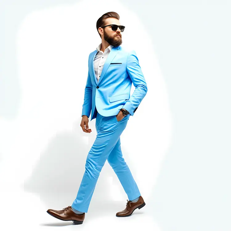 Stylish Blue Men's Suit