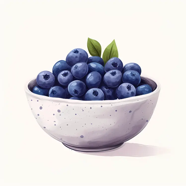 Speckled Bowl of Blueberries