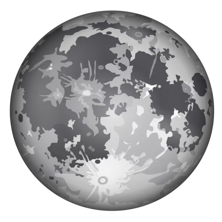 Detailed Moon Illustration