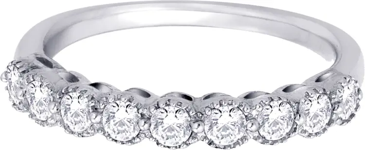 Elegant Diamond Silver Ring