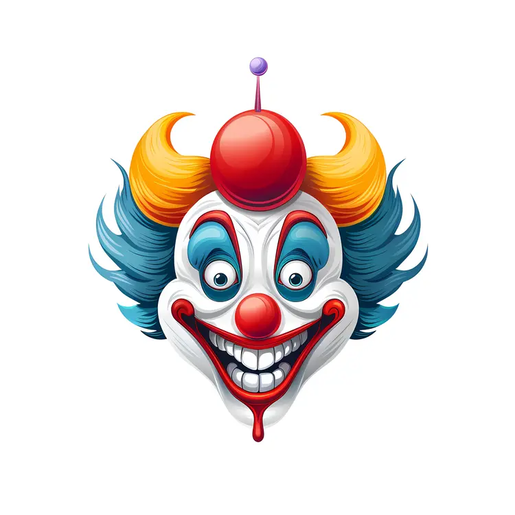 Colorful Clown Face