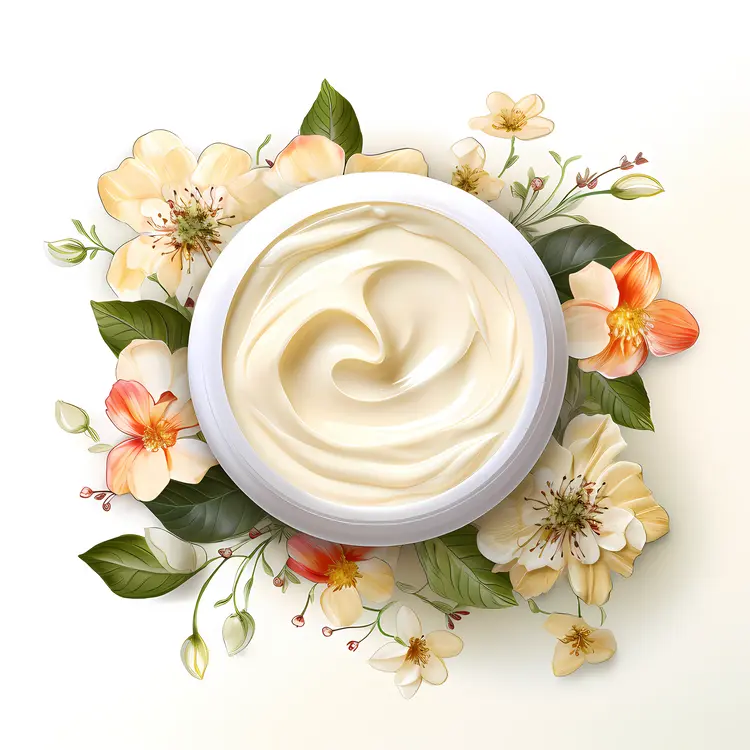 Cream Jar with Floral Decoration