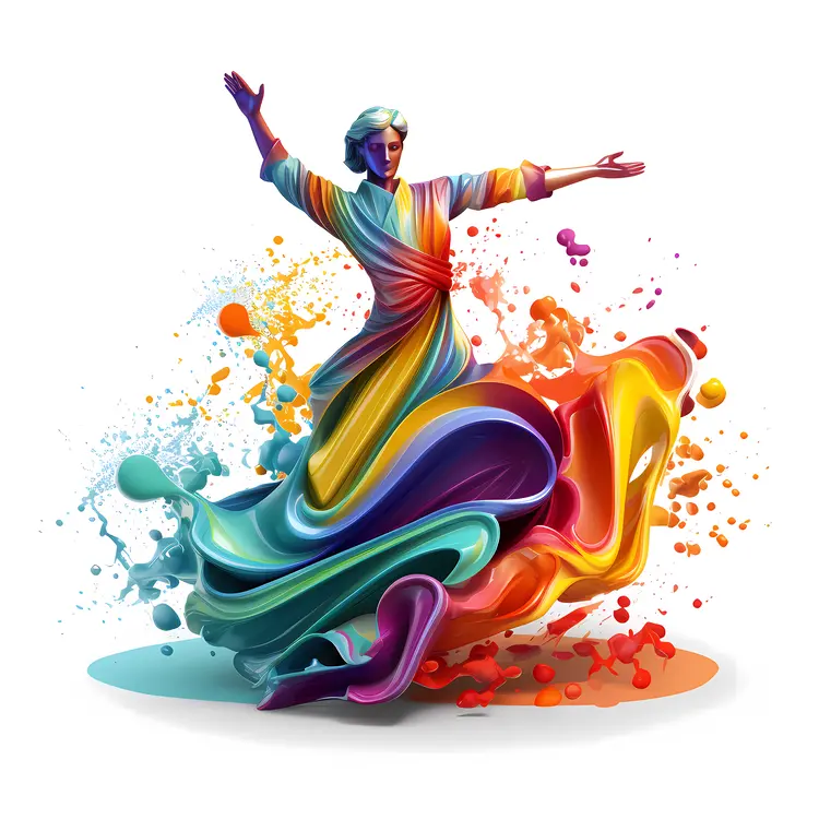 Colorful Dancing Figure