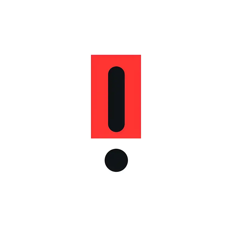 Red and Black Exclamation Mark Symbol