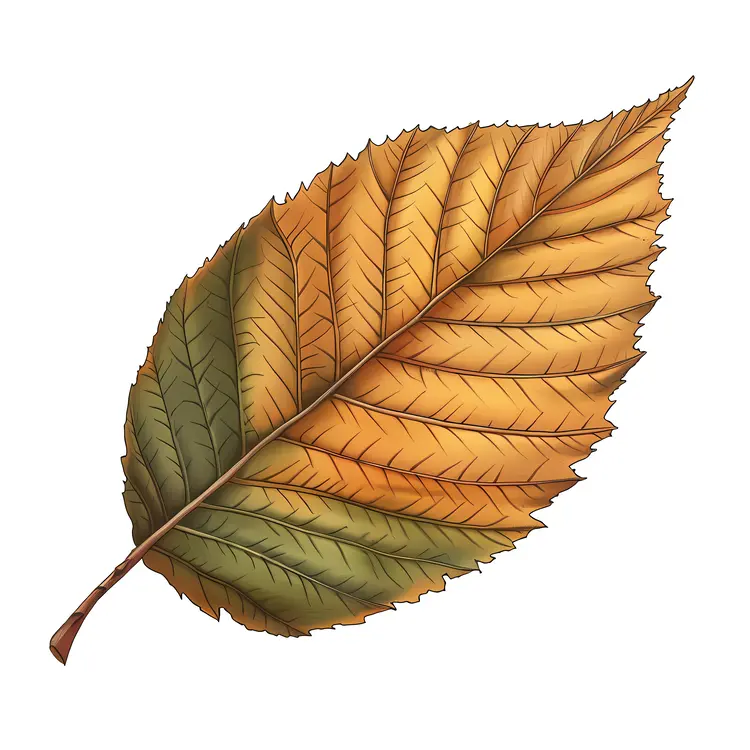 Yellow and Green Leaf Illustration