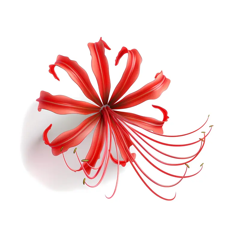 Red Spider Lily with Long Stamens