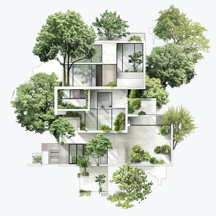 Modern House with Greenery