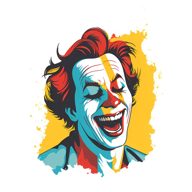 Laughing Clown Illustration