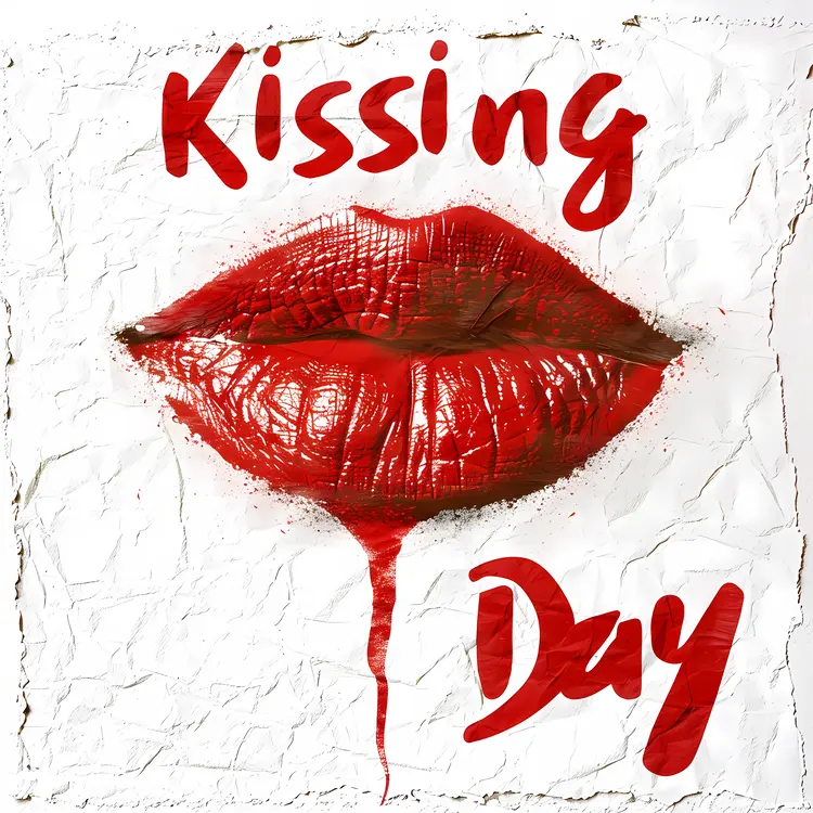 Kissing Day Celebration with Artistic Lips