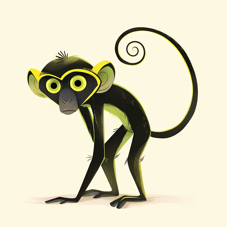 Cute Monkey Illustration