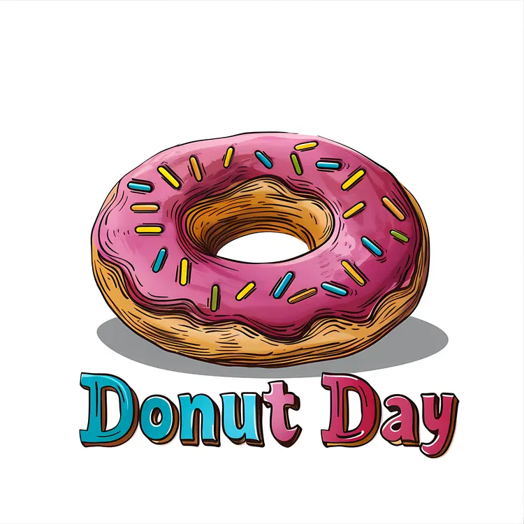 Delicious Donut with Sprinkles for Donut Day