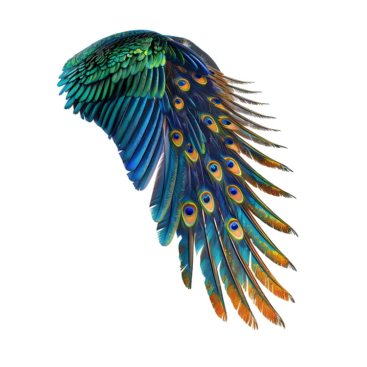 Peacock Wing with Eye Spots