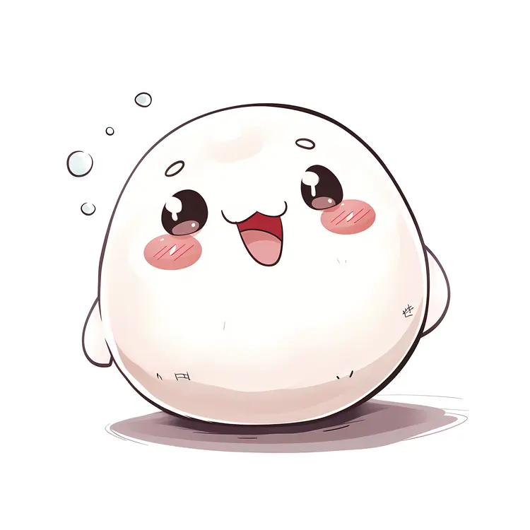 Cute Round Cartoon Character
