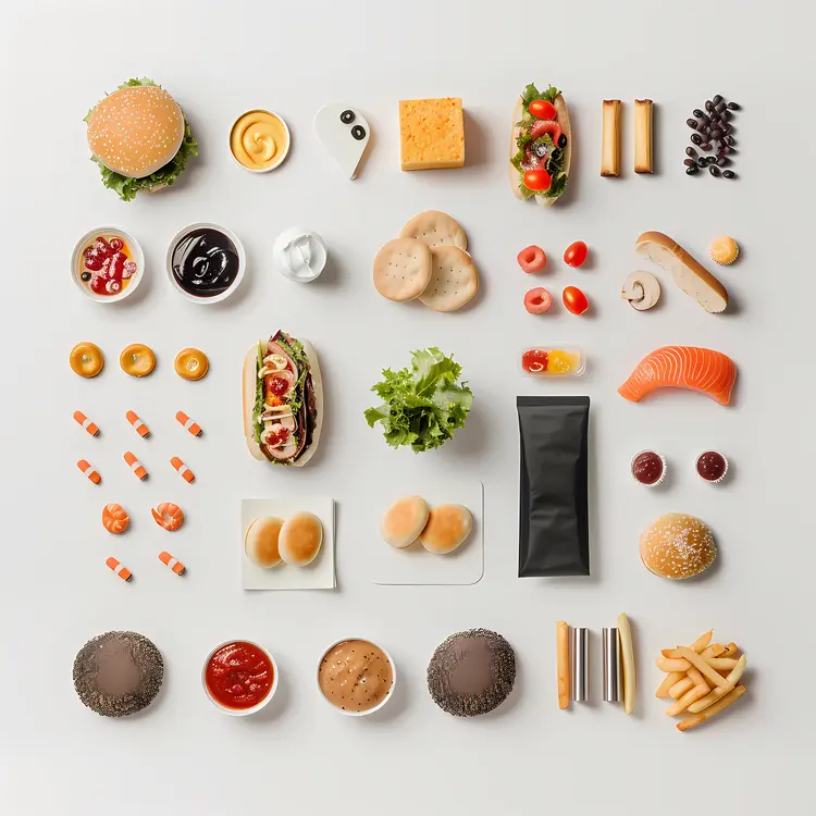 Assorted Snacks and Fast Food Items