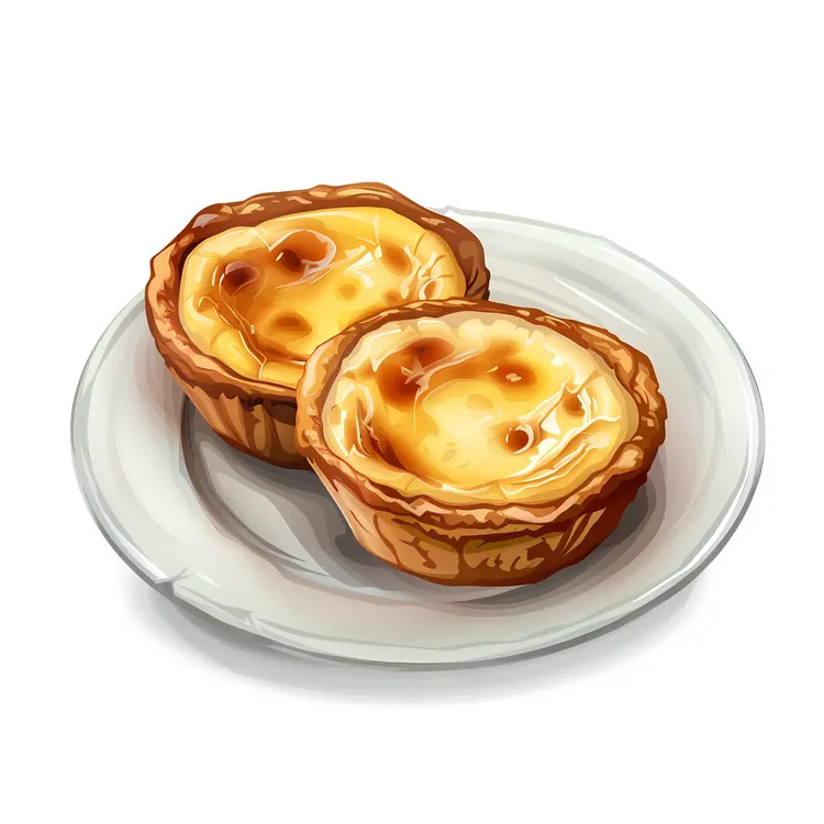 Custard Tarts on Small Plate
