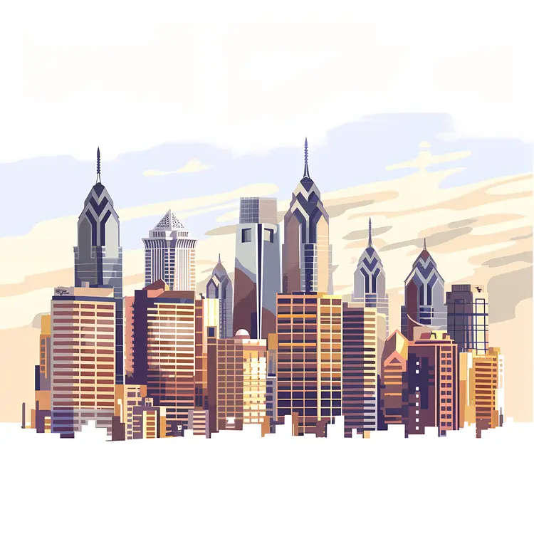 Modern City Skyline Illustration