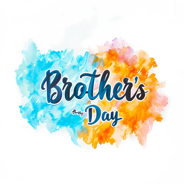 Brother's Day Celebration with Colorful Background