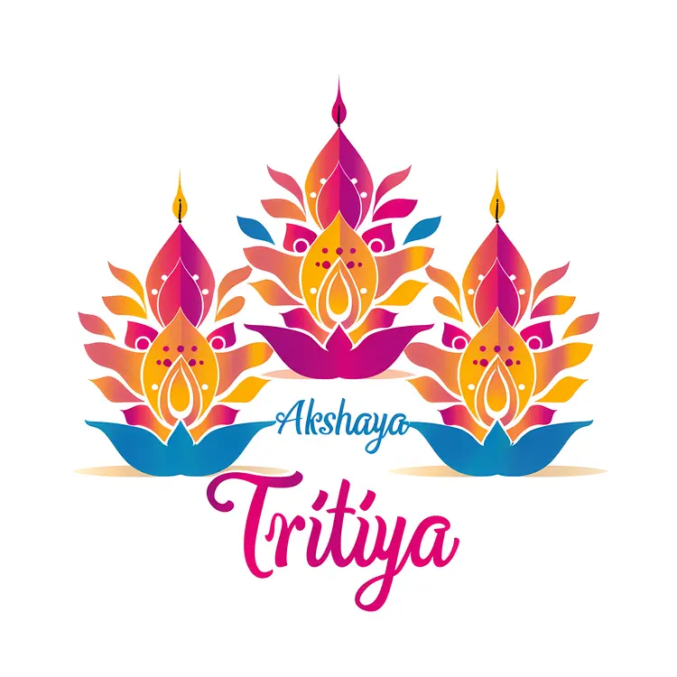 Colorful Akshaya Tritiya Lamps Design