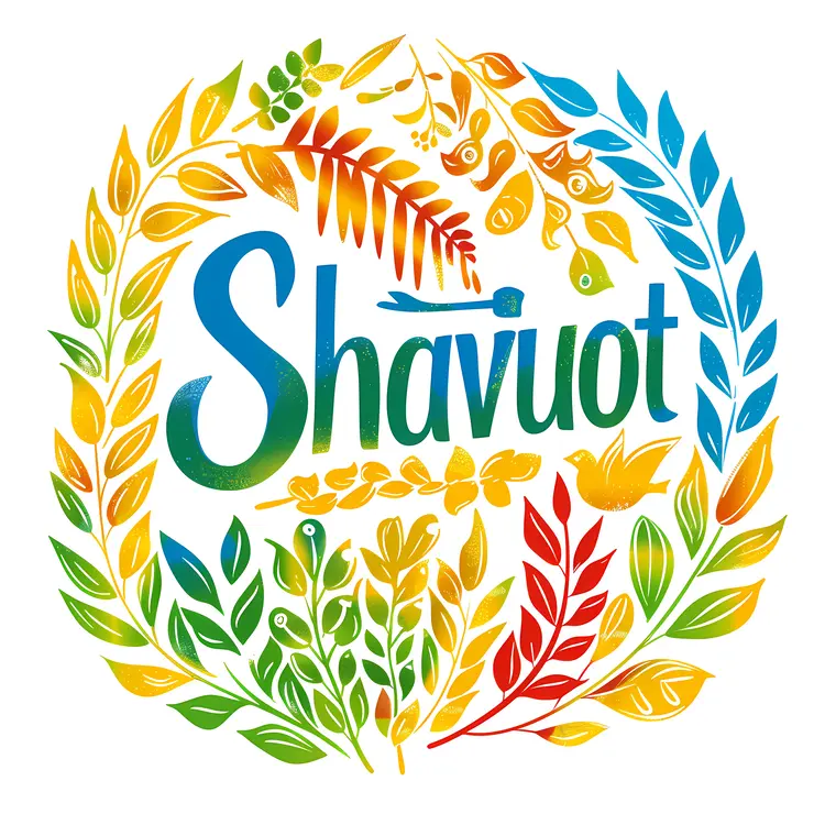 Colorful Shavuot Wreath