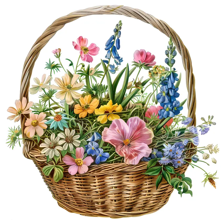 Beautiful Basket of Flowers