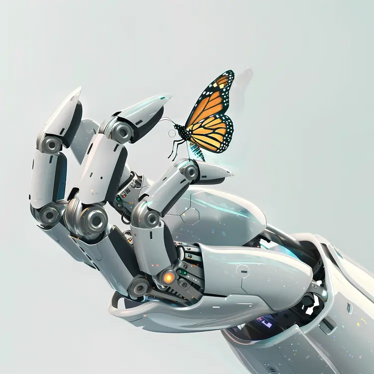 Robot Hand with Butterfly