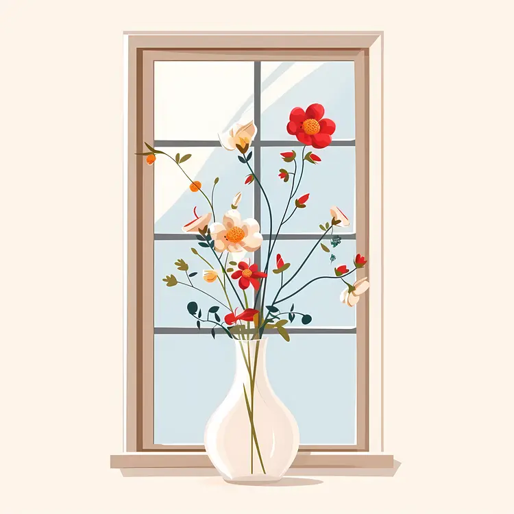 Elegant Flower Vase by the Window