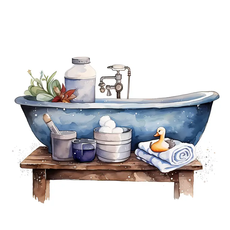 Bathtub with Accessories