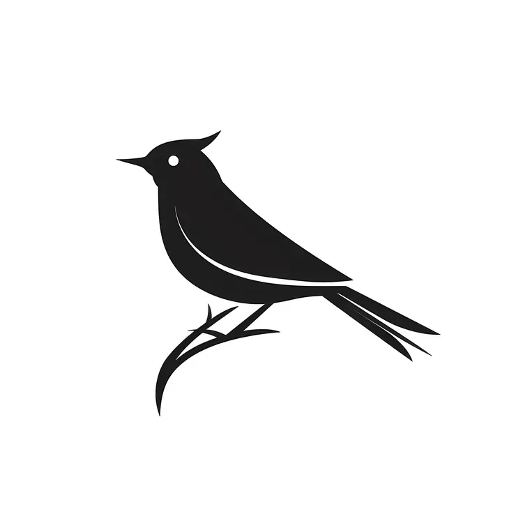 Simple Black Bird Silhouette