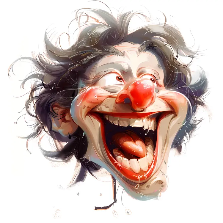 Laughing Cartoon Face with Big Smile