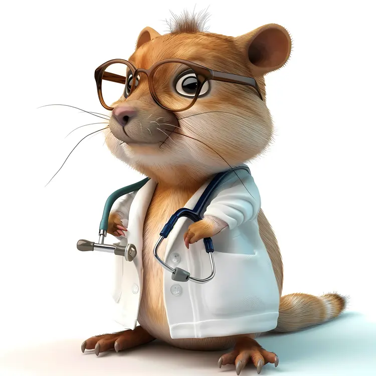 Doctor Mouse with Stethoscope