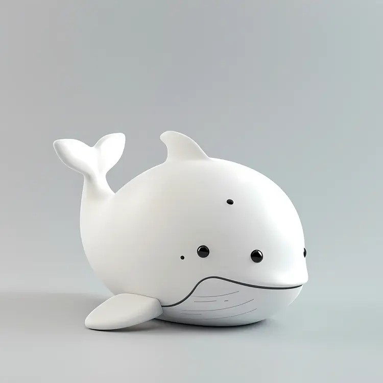 Cute White Whale Toy