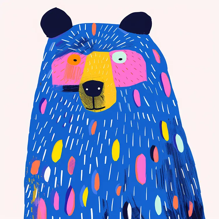 Colorful Bear Illustration
