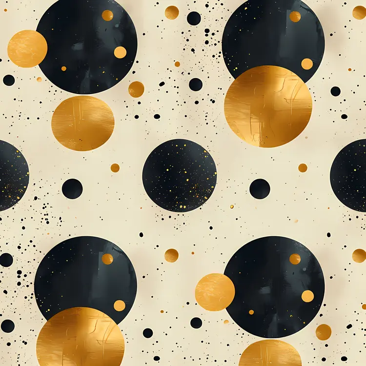 Black and Gold Dots Pattern