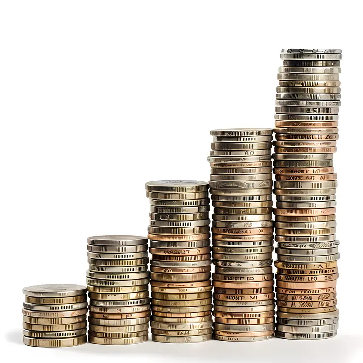 Stacked Coins Representing Financial Growth