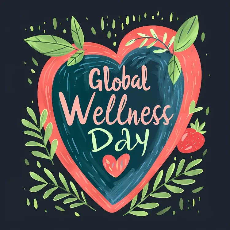 Colorful Heart for Global Wellness Day