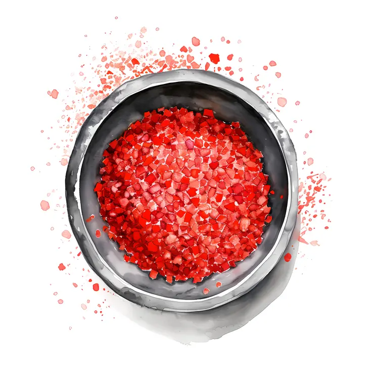 Red Spice in Black Bowl