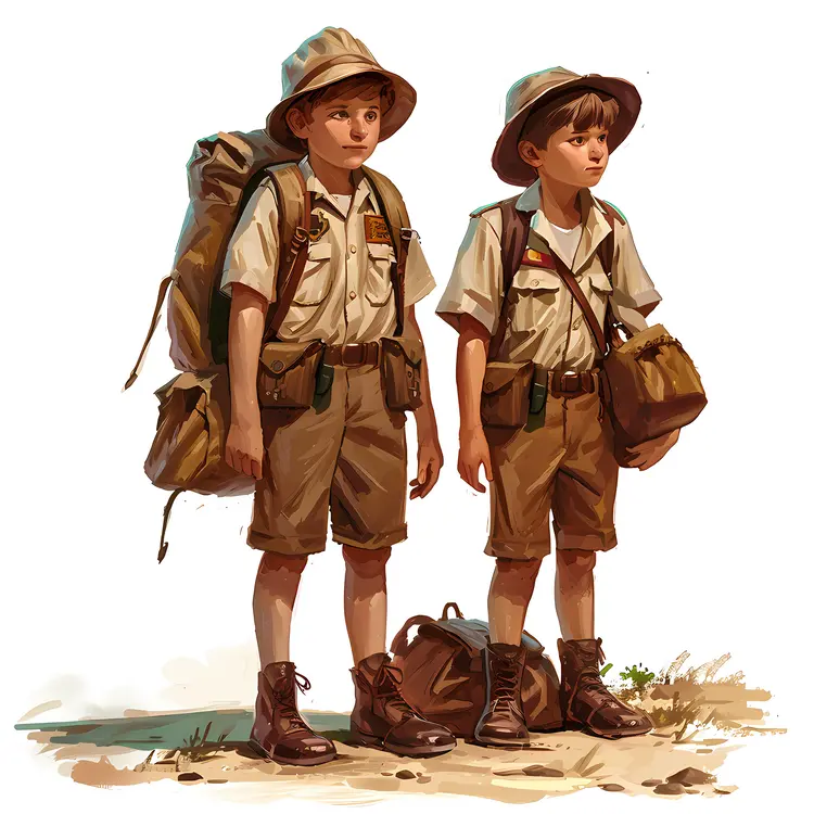 Two Boy Scouts on a Journey
