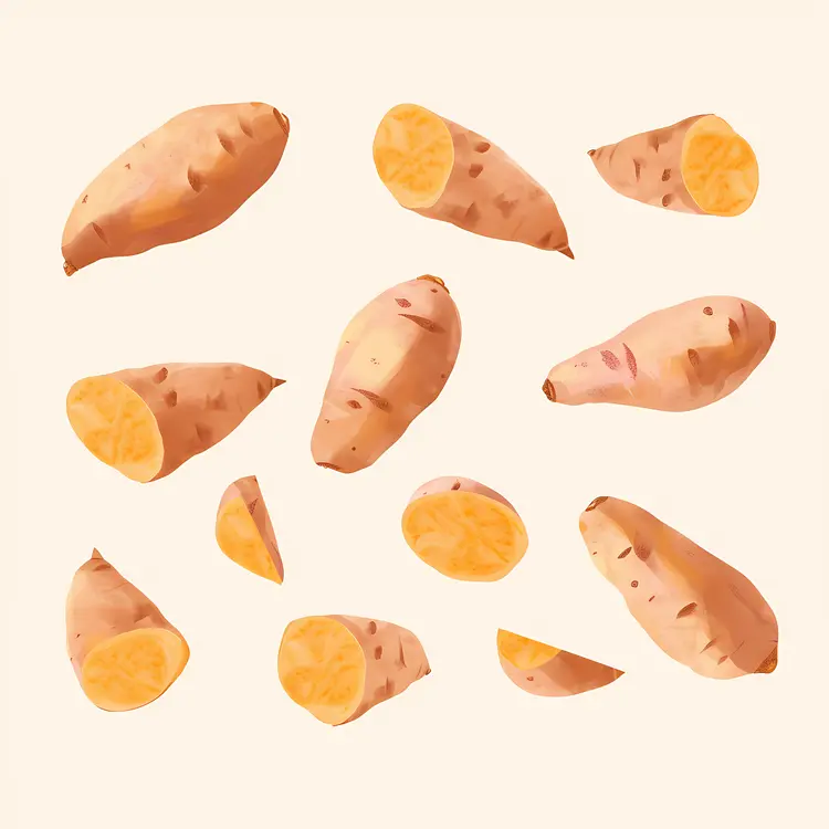 Sliced Sweet Potatoes